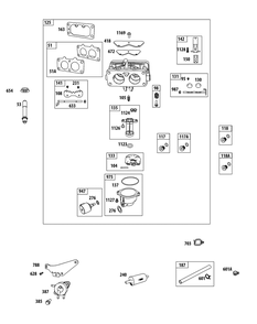 Engine 44p777-0765-B1 4 Diagram and Parts List for SLTX1054VT 13VR92AK009-13WR92AK009-13WR92AK010 Cub Cadet Lawn Tractor